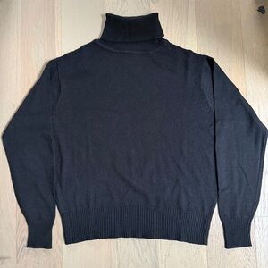 Vintage Meister‎ Ski Cashmere Silk Turtleneck Sweater Black EUC S